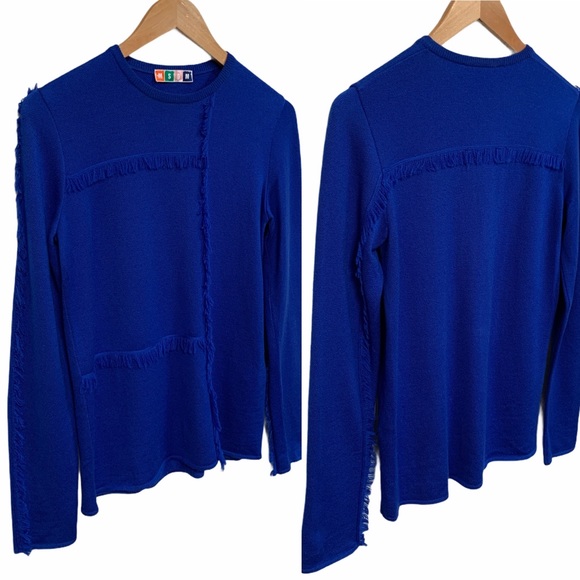 MSGM Fleece Wool Fringe Knit Sweater - Picture 4 of 10